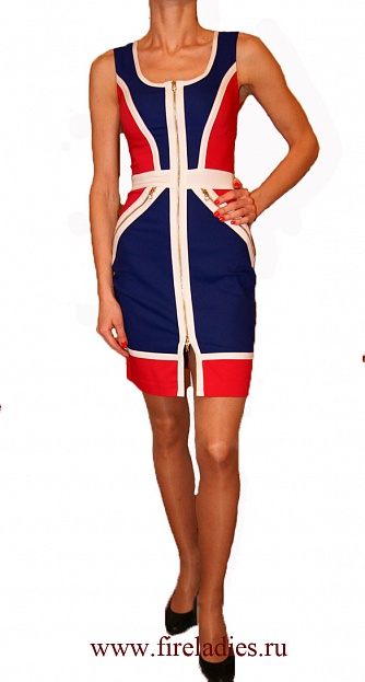 короткое платье британский флаг