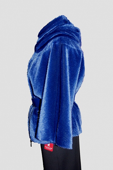 Предзаказ синее пальто-шубка LASAGRADA 12549