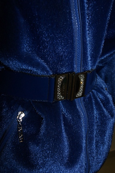 Предзаказ синее пальто-шубка LASAGRADA 12549